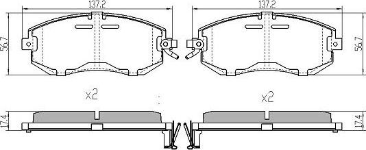 FREMAX FBP-1564 - Тормозные колодки, дисковые, комплект autospares.lv