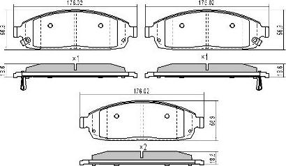 FREMAX FBP-1565 - Тормозные колодки, дисковые, комплект autospares.lv