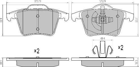 FREMAX FBP-1505 - Тормозные колодки, дисковые, комплект autospares.lv