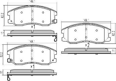 FREMAX FBP-1500 - Тормозные колодки, дисковые, комплект autospares.lv