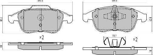 FREMAX FBP-1581 - Тормозные колодки, дисковые, комплект autospares.lv