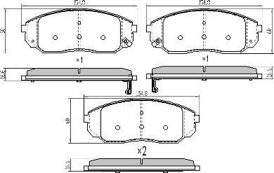 FREMAX FBP-1537 - Тормозные колодки, дисковые, комплект autospares.lv