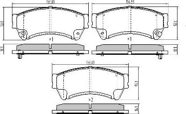 FREMAX FBP-1524 - Тормозные колодки, дисковые, комплект autospares.lv