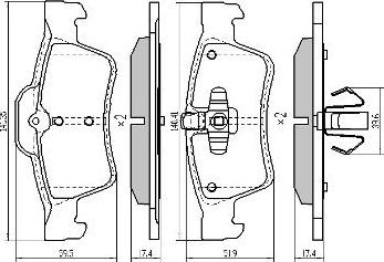 FREMAX FBP-1523 - Тормозные колодки, дисковые, комплект autospares.lv