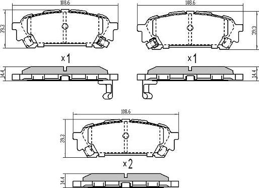 FREMAX FBP-1646 - Тормозные колодки, дисковые, комплект autospares.lv