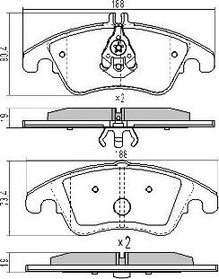 FREMAX FBP-1652 - Тормозные колодки, дисковые, комплект autospares.lv