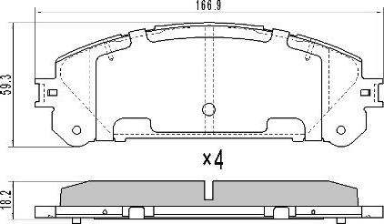 FREMAX FBP-1657 - Тормозные колодки, дисковые, комплект autospares.lv