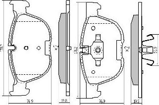 FREMAX FBP-1666 - Тормозные колодки, дисковые, комплект autospares.lv