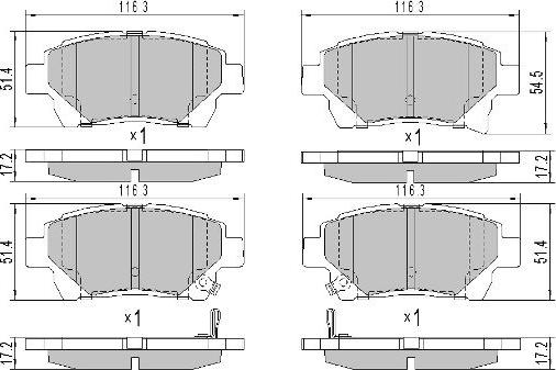 FREMAX FBP-1604 - Тормозные колодки, дисковые, комплект autospares.lv