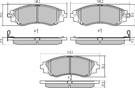 FREMAX FBP-1601 - Тормозные колодки, дисковые, комплект autospares.lv