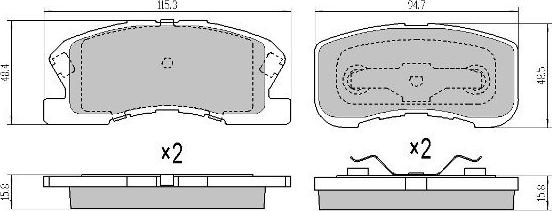 FREMAX FBP-1607 - Тормозные колодки, дисковые, комплект autospares.lv