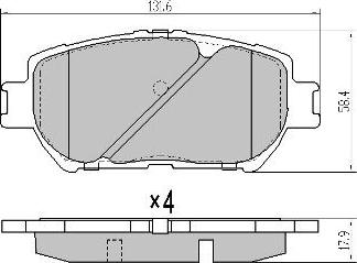 FREMAX FBP-1613 - Тормозные колодки, дисковые, комплект autospares.lv