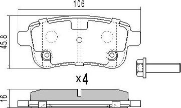 FREMAX FBP-1680 - Тормозные колодки, дисковые, комплект autospares.lv