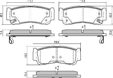 FREMAX FBP-1634 - Тормозные колодки, дисковые, комплект autospares.lv