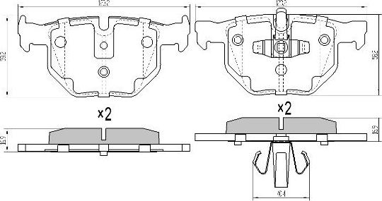 FREMAX FBP-1624 - Тормозные колодки, дисковые, комплект autospares.lv