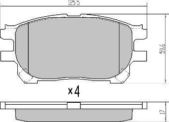 FREMAX FBP-1625 - Тормозные колодки, дисковые, комплект autospares.lv