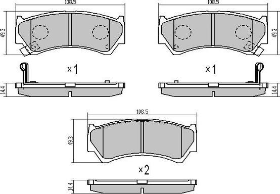 FREMAX FBP-1621 - Тормозные колодки, дисковые, комплект autospares.lv