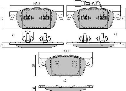 FREMAX FBP-1672 - Тормозные колодки, дисковые, комплект autospares.lv