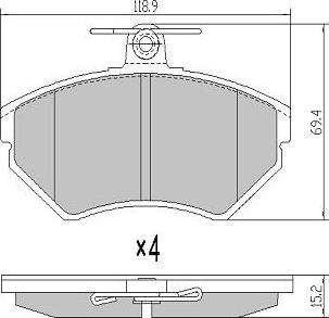 FREMAX FBP-1051 - Тормозные колодки, дисковые, комплект autospares.lv