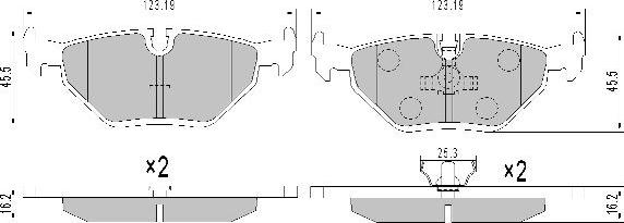 FREMAX FBP-1008 - Тормозные колодки, дисковые, комплект autospares.lv