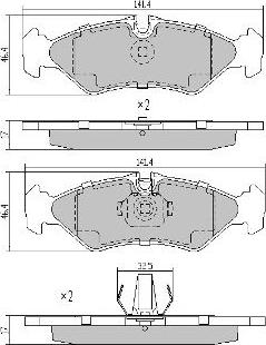 FREMAX FBP-1034 - Тормозные колодки, дисковые, комплект autospares.lv