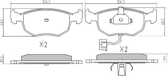 FREMAX FBP-1031 - Тормозные колодки, дисковые, комплект autospares.lv