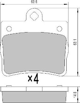 Beck/Arnley 085-1598 - Тормозные колодки, дисковые, комплект autospares.lv