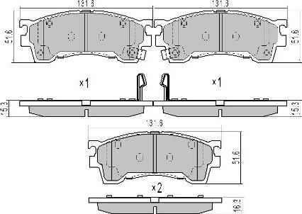 FREMAX FBP-1184 - Тормозные колодки, дисковые, комплект autospares.lv