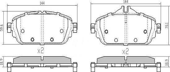 FREMAX FBP-1895 - Тормозные колодки, дисковые, комплект autospares.lv