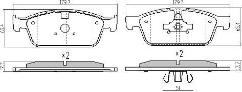 FREMAX FBP-1896 - Тормозные колодки, дисковые, комплект autospares.lv