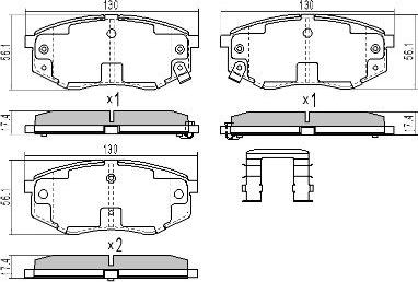 FREMAX FBP-1890 - Тормозные колодки, дисковые, комплект autospares.lv