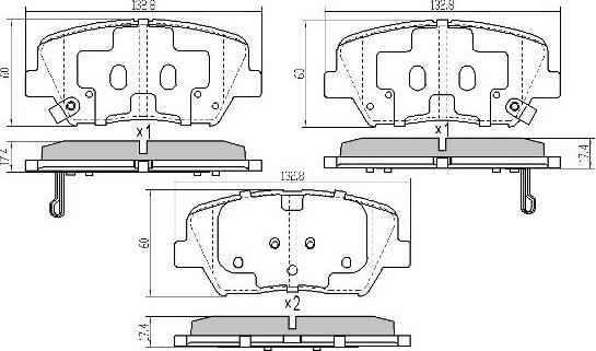 FREMAX FBP-1898 - Тормозные колодки, дисковые, комплект autospares.lv