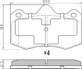 Triscan 362140400 - Тормозные колодки, дисковые, комплект autospares.lv