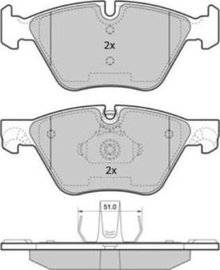 FREMAX FBP-1853 - Тормозные колодки, дисковые, комплект autospares.lv