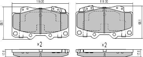 FREMAX FBP-1809 - Тормозные колодки, дисковые, комплект autospares.lv