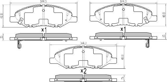 FREMAX FBP-1884 - Тормозные колодки, дисковые, комплект autospares.lv