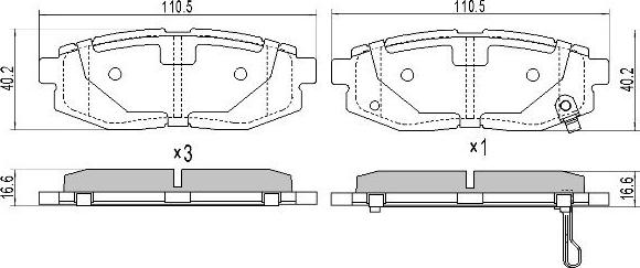 FREMAX FBP-1886 - Тормозные колодки, дисковые, комплект autospares.lv