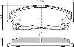 FREMAX FBP-1883 - Тормозные колодки, дисковые, комплект autospares.lv