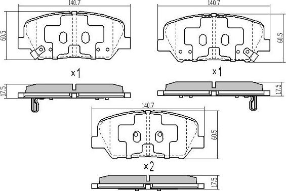 FREMAX FBP-1887 - Тормозные колодки, дисковые, комплект autospares.lv