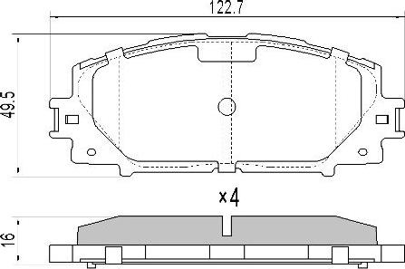 Textar 24451 156  0 4 - Тормозные колодки, дисковые, комплект autospares.lv