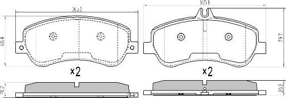 FREMAX FBP-1828 - Тормозные колодки, дисковые, комплект autospares.lv