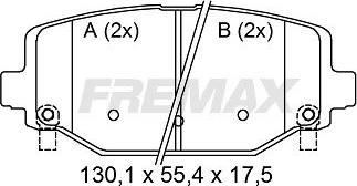 FREMAX FBP-1875 - Тормозные колодки, дисковые, комплект autospares.lv