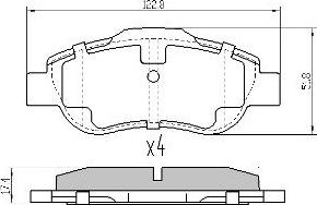 FREMAX FBP-1355 - Тормозные колодки, дисковые, комплект autospares.lv