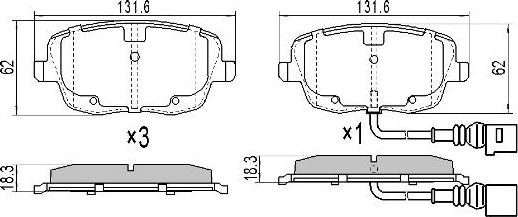 FREMAX FBP-1256 - Тормозные колодки, дисковые, комплект autospares.lv