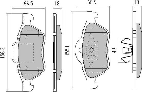 FREMAX FBP-1251 - Тормозные колодки, дисковые, комплект autospares.lv