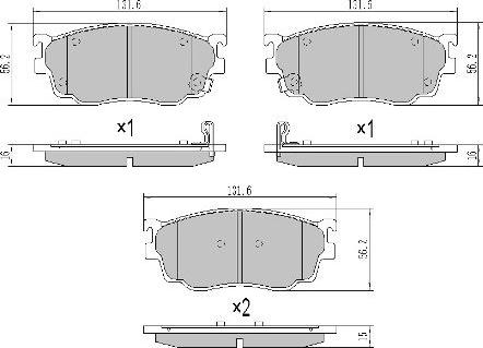 FREMAX FBP-1262 - Тормозные колодки, дисковые, комплект autospares.lv