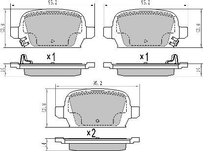 FREMAX FBP-1209 - Тормозные колодки, дисковые, комплект autospares.lv