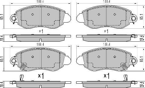 FREMAX FBP-1203 - Тормозные колодки, дисковые, комплект autospares.lv