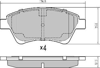 FREMAX FBP-1281 - Тормозные колодки, дисковые, комплект autospares.lv