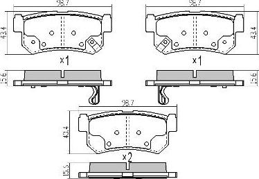 FREMAX FBP-1797 - Тормозные колодки, дисковые, комплект autospares.lv